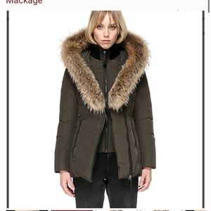 Mackage olive green aldali coat size M bought from mackage directly